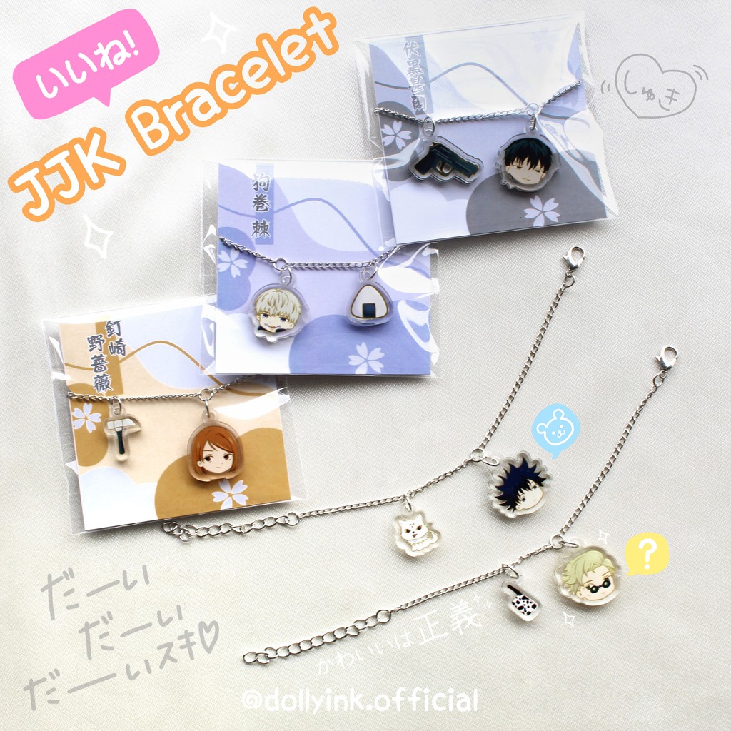 [RESTOCKING]Jujutsu Kaisen Silver Bracelet/JJK Bracelet/gelang Jujutsu Kaisen/gelang Jujutsu Kaisen 