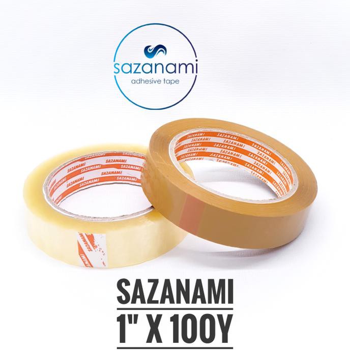 

New Isolasi Bening 1" Inch X 100Y Sazanami 24Mm Lakban Bening Selotip Opp Segera Dapatkan