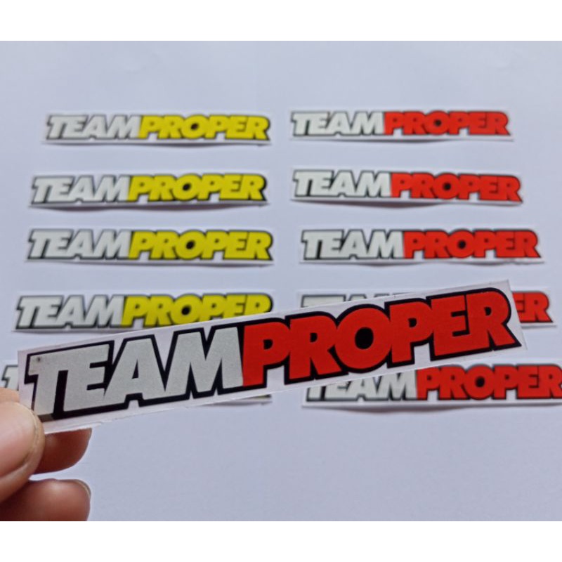 Sticker Stiker Motor Cutting Reflective TEAM PROPER