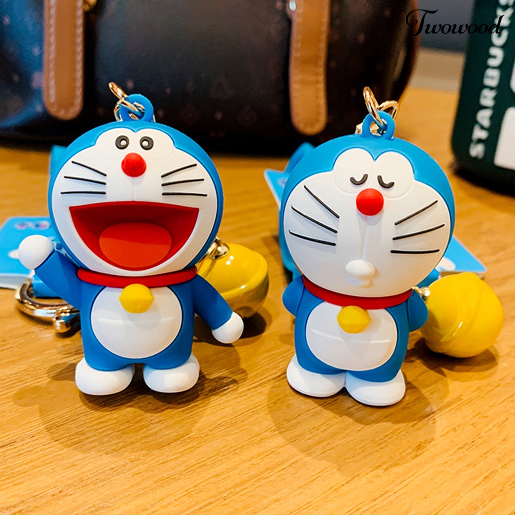 Twowood Gantungan Kunci Mobil / Tas Desain Karakter Kartun Doraemon 3D