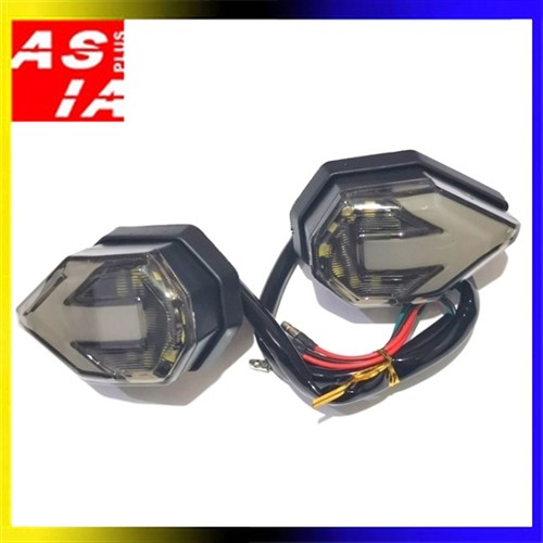 LAMPU SEN RETENG TEMPEL W5S VARIASI RACING MODEL PANAH ORI CR7 BLUE