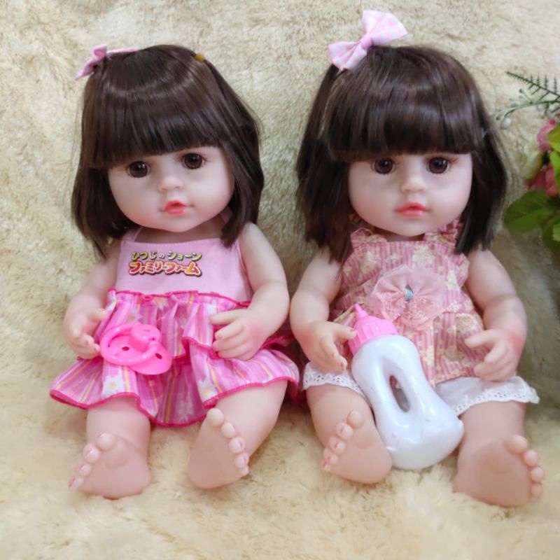 PROMO Free Akta Lahir Boneka Reborn Bayi Alive 38cm Minum Pipis Silikon Original