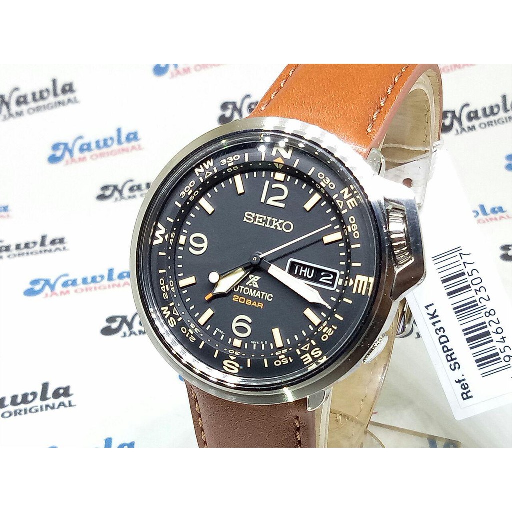 Seiko Prospex SRPD31K1 Compass Brown Leather - Jam Tangan Pria SRPD31