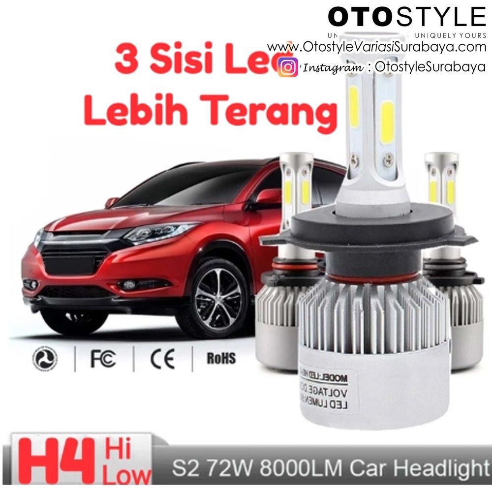 Lampu Mobil dan Motor Led H4 S2 With 3 SISI COB LED