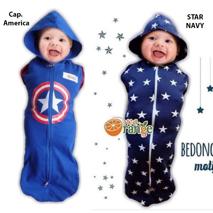 Bedong Instant orange karakter Lucu Bayi Newborn Instan Kain superman mk supermn clouds nea batmn