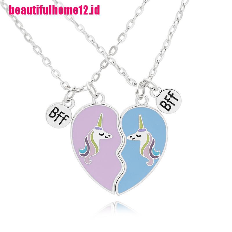 2 PCS Kalung Desain Unicorn Untuk Sahabat