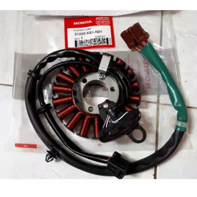 31220-K81-N01 HGP 100% CKP STATOR SPUL SPULL STATOR COMP HONDA NEW BEAT FI ESP STREET 31220K81N01