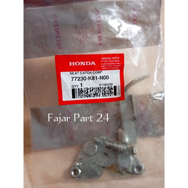 77230-K81-N00 ENGSEL KUNCI JOK BELAKANG BEAT BIT FI ESP 2016- 2019