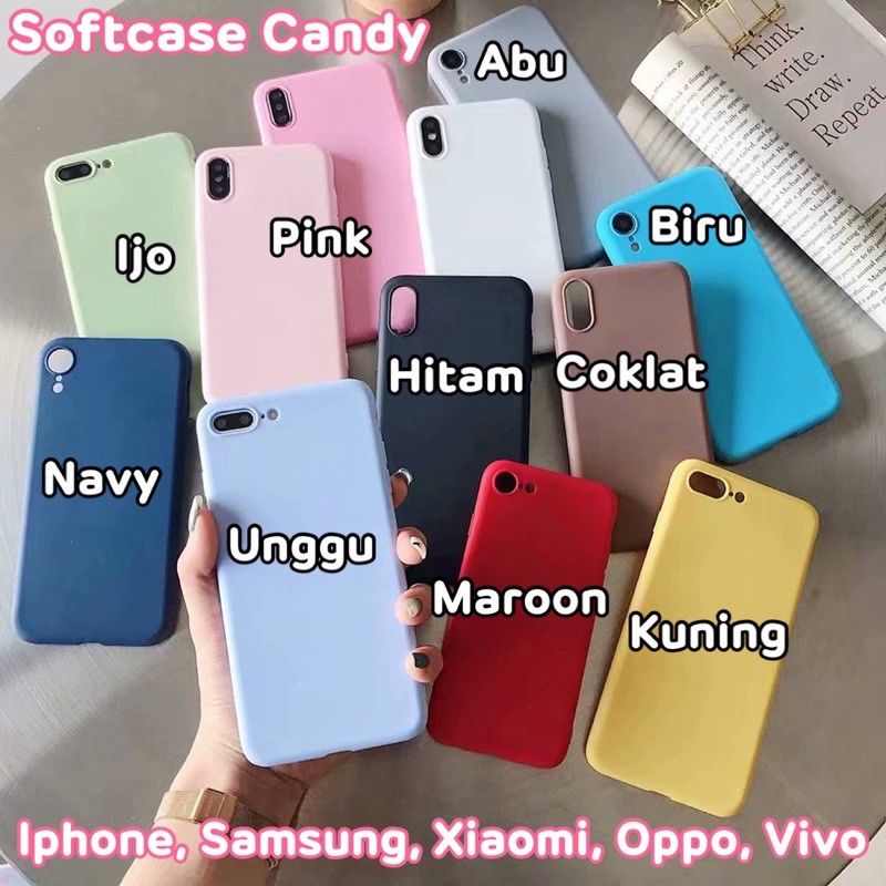 softcase candy case vivo y17 y15 y12 y11 y19 y21 y53 y55