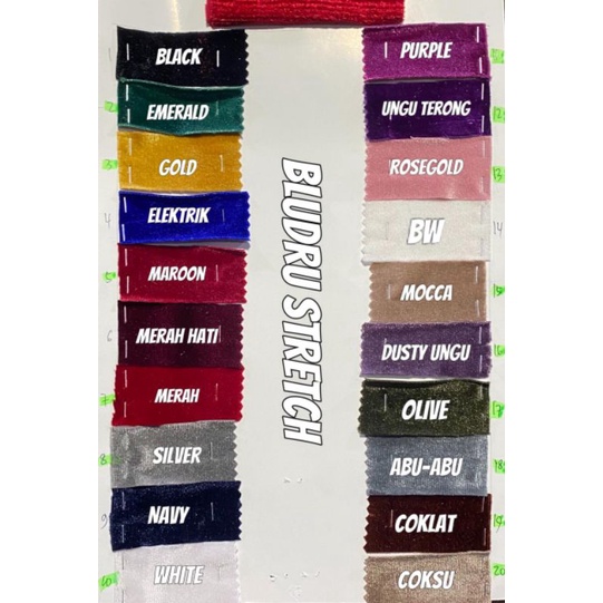 [IMPORT] KAIN BLUDRU VELVET STRETCH IMPORT ORIGINAL TERMURAH / KAIN BLUDRU BRIDESMAID ORIGINAL KOREA