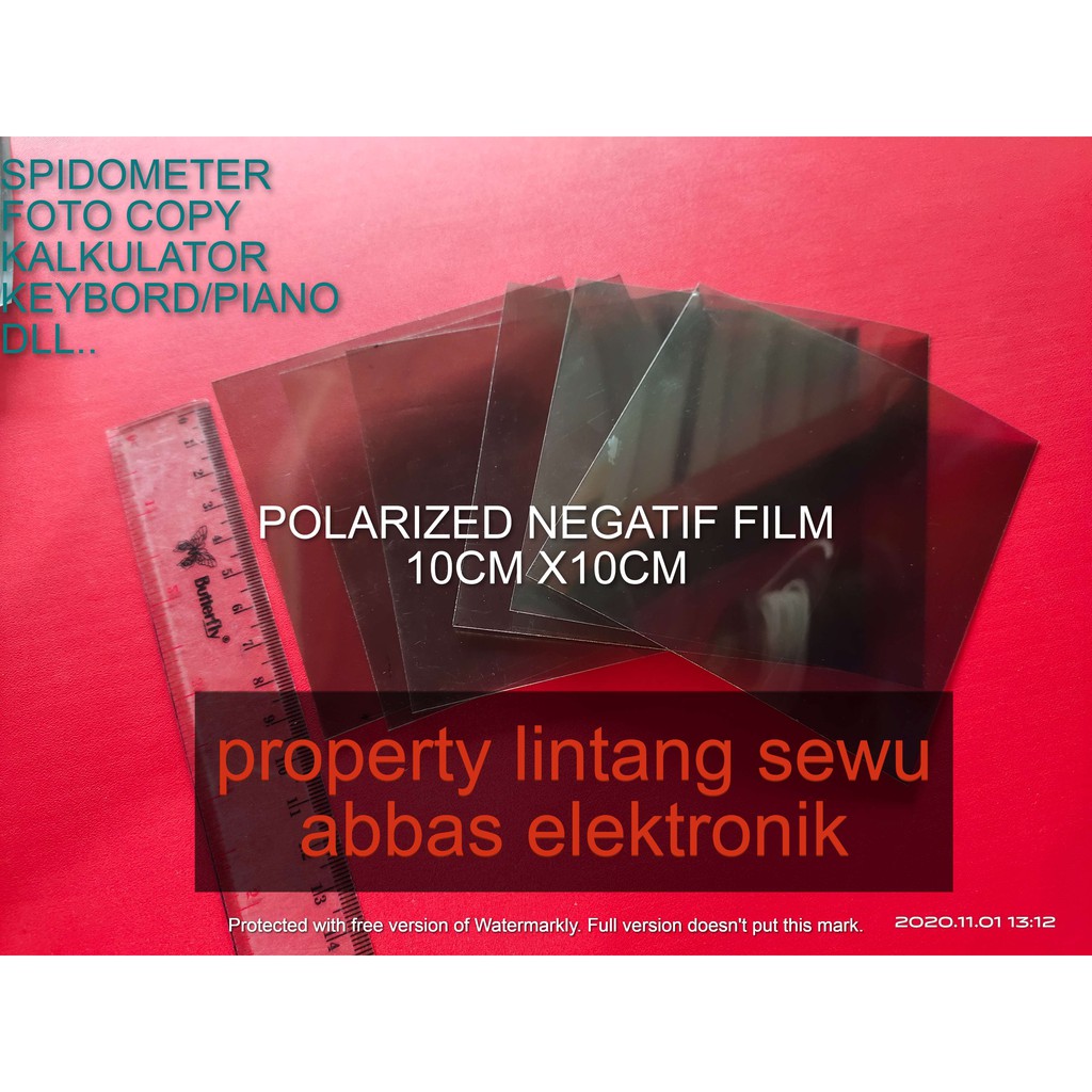 POLARIS POLARIZED NEGATIF FILM 10X10 LCD LAYAR SPEEDOMETER SPIDOMETER KALKULATOR KEYBOARD FOTO COPY