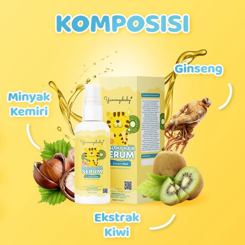 Yummys Baby Shampoo &amp; Serum Penumbuh Rambut Bayi - Free Yummys Baby Bag