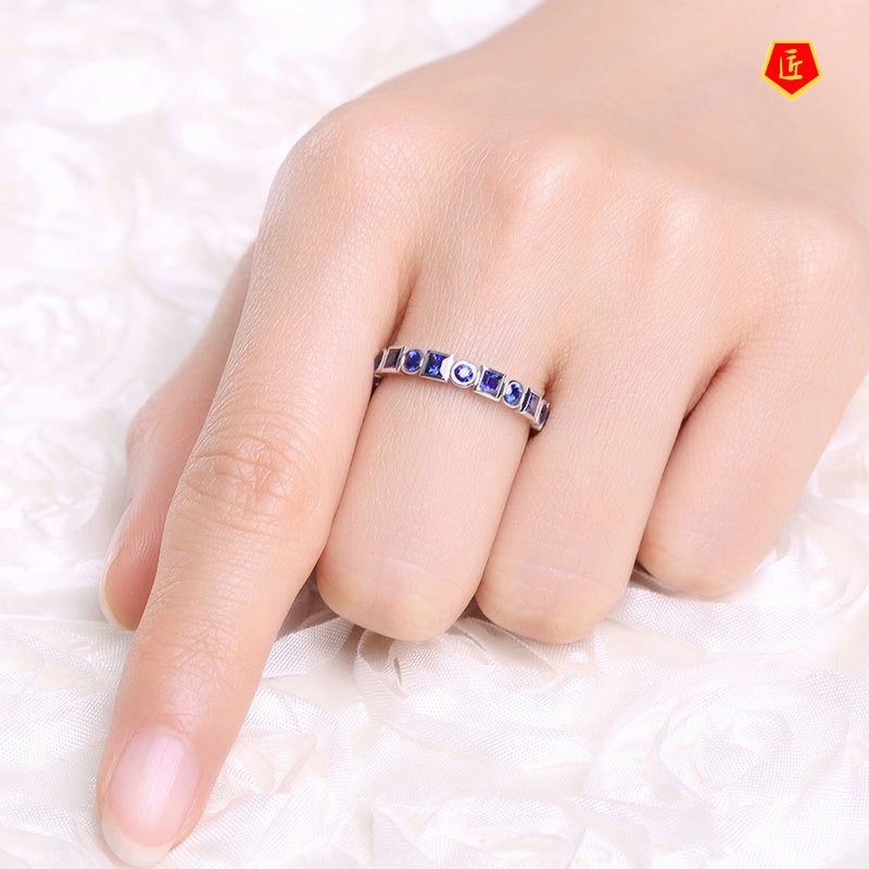 [Ready Stock]Simple Personality Sapphire Ring