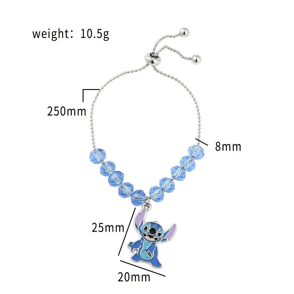 [Elegan] Gelang Anime Kepribadian Lucu Gelang Perak Angel Stitch Kartun Persahabatan Gelang Gaya Korea Bracelets