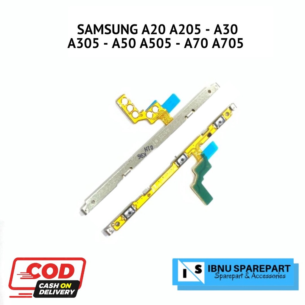 Flexible Flexibel on off Volume Samsung Galaxy A20 A205  A30 A305  A40 A407  A50 A505  A70 A705 Fleksibel Fleksible Tombol On Of Power Original Switch Button