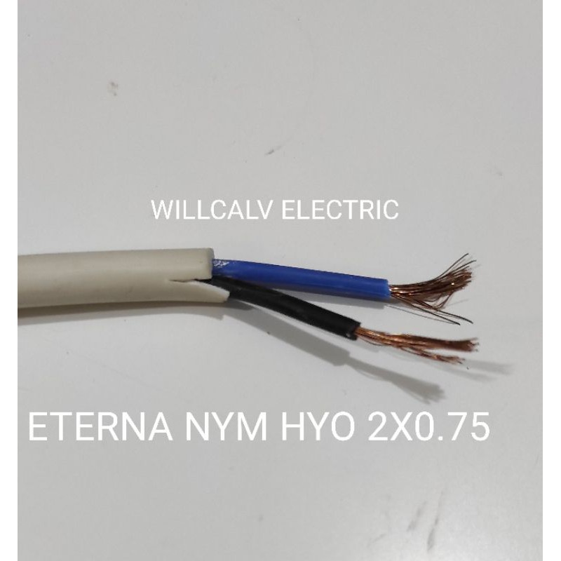 KABEL ETERNA SERABUT 2X0.75 - KABEL SERABUT ETERNA NYMHYO 2X0.75 -  HARGA PERMETER