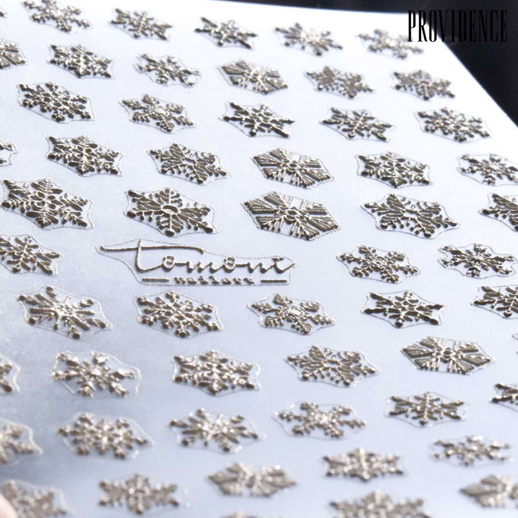 Providence Stiker Kuku 3d Ultra Tipis Motif Snowflake Untuk Manicure / Nail Art