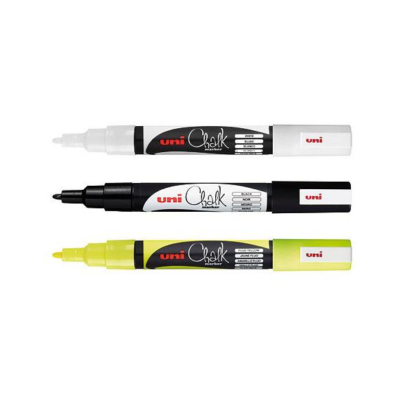 

UNI CHALK MARKER PWE-3MS MARKER PEN (FINE POINT) - BLACK