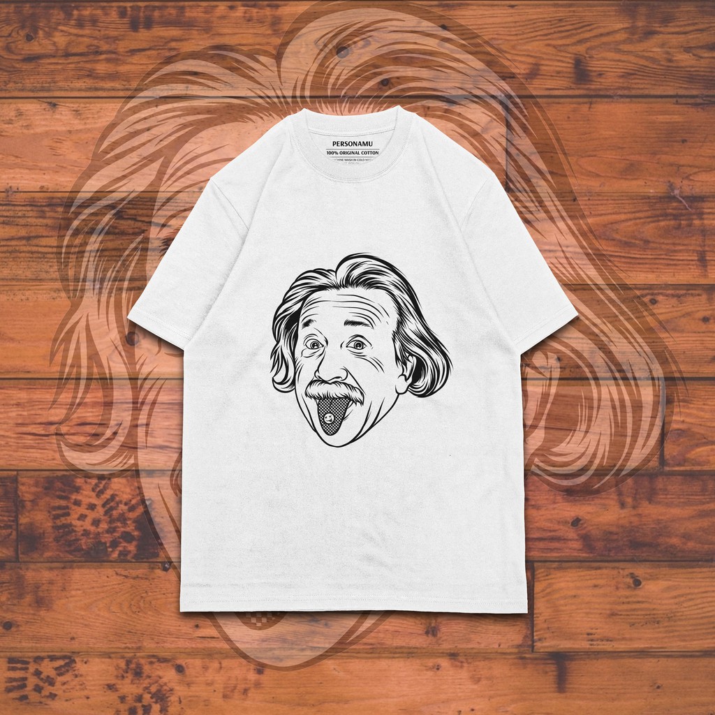 Kaos Einstein Full White - Baju Seri Einstein