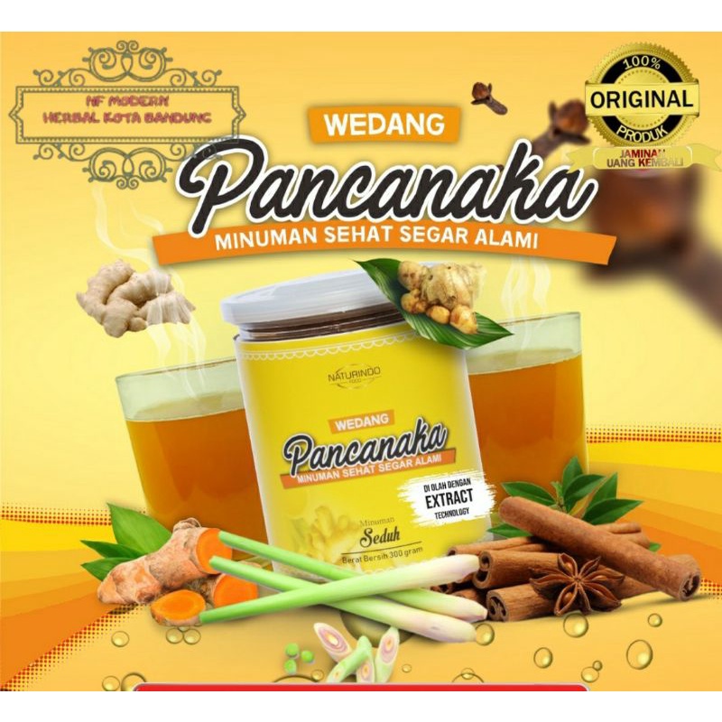 

Minuman Herbal Jahe Merah Kunyit Temulawak Bubuk Instan Pancanaka Naturindo