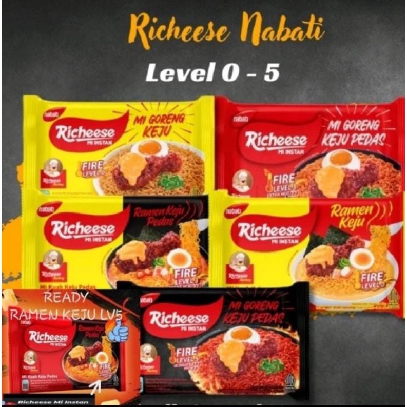 mie richeese keju 6 varian ready / indomie richeese 6 varian