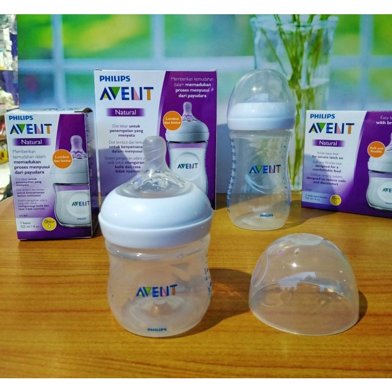 ORIGINAL Dot Bayi Botol Susu Philips Avent Natural Wide Neck Leher Lebar Ori Silicone Lembut BPA Fre