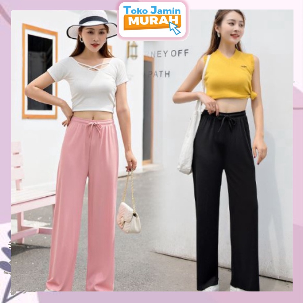 TJM CPG090 Celana Panjang Celana Kulot Wanita High Waist Korean Fashion