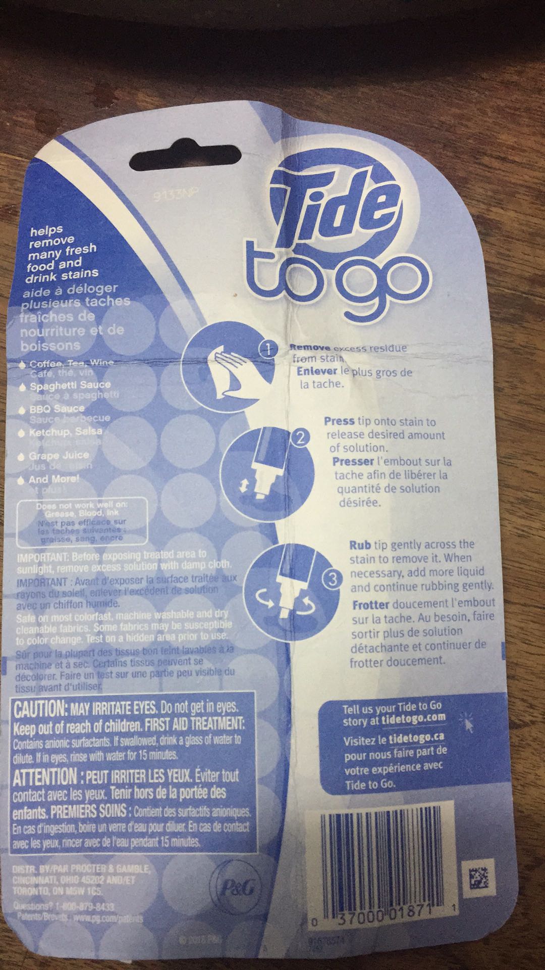 Tide To Go Instant Stain Remover Pen Penghilang Noda