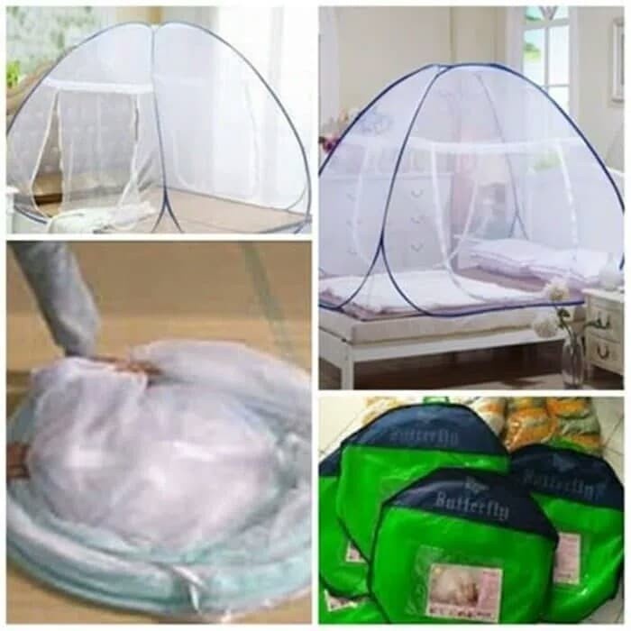 Kelambu Tenda Lipat Korea Butterfly Tempat Tidur anti nyamuk 180x200cm - 180x200