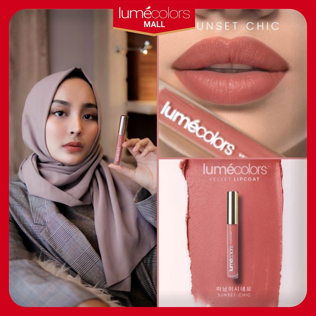 Lisptik Lumecolors Korea Halal BPOM Velvet Lipcoat Natural Anti Crack