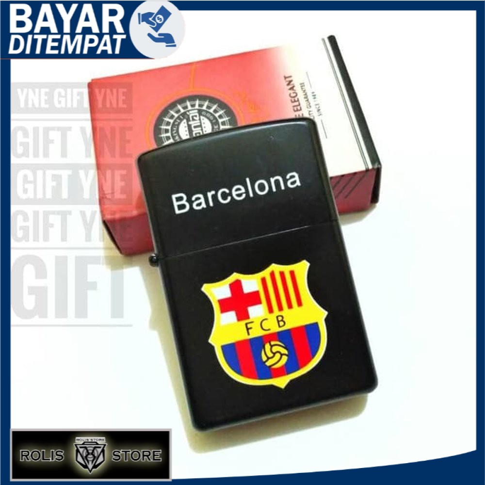 PROMO COD Korek Zippo KW motif Klub Bola Barcelona FC Korek Api Zippo Murah