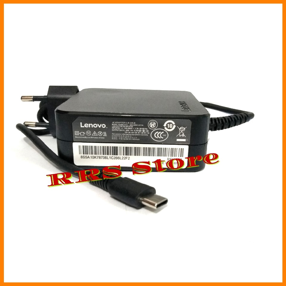 CASCASAN LENOVO TYPE C Adaptor Charger Laptop Lenovo Thinkpad L380 L480 L580 X270 X280 (USB C) ORI