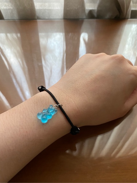 [CUSTOM] Gummy bear bracelet / gelang dan kalung tali gummy bear / gelang tali / gelang nama