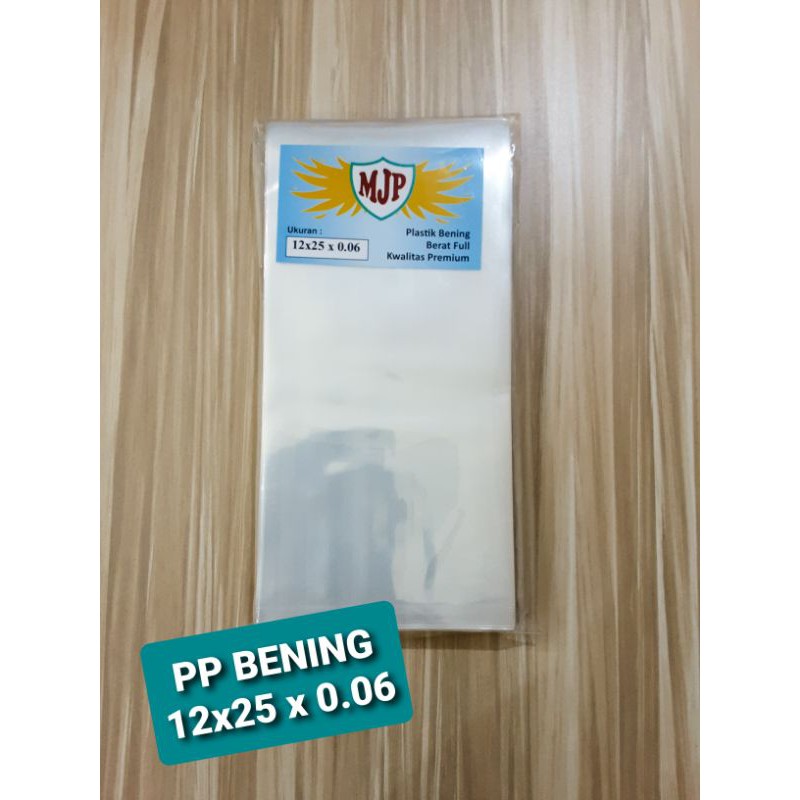 Plastik PP Bening MJP Uk. 12x25 Tebal 06