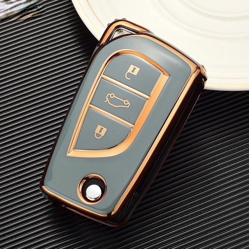 Casing Kunci Remote Mobil Bahan TPU Untuk Toyota Corolla Camry CHR C-HR RAV4 Prius Altis Land Cruiser