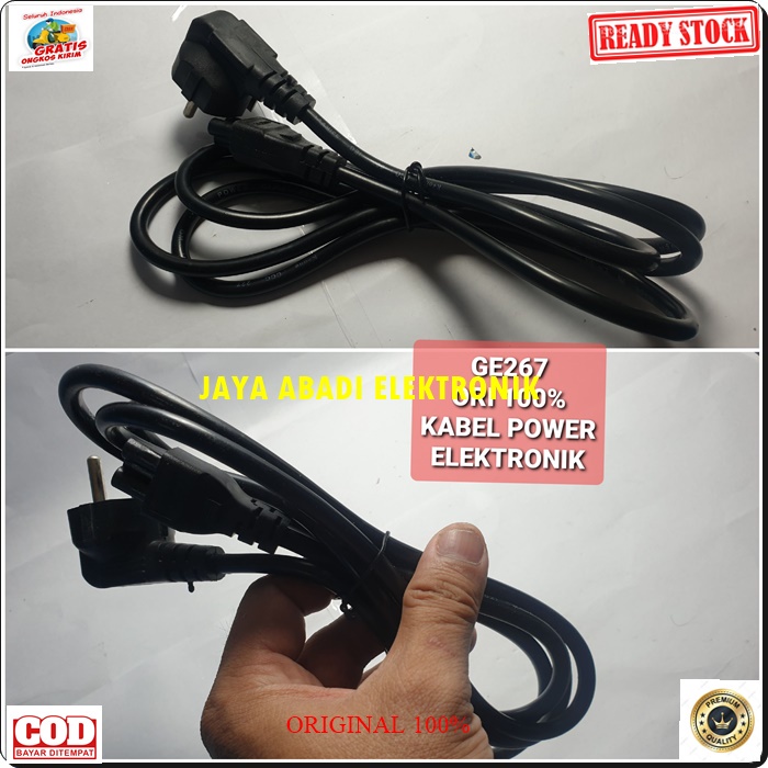 G267 ORIGINAL KABEL POWER ADAPTOR LAPTOP DLL 3 LUBANG KOMPUTER PC ELEKTRONIK CABEL CABLE LISTRIK SETRUM CAS G267  original Kabel power tebal cable laptop rice cooker DLL multi fungsi notebook 3lubang komputer pc listrik cas casan elektronik setrum elektri