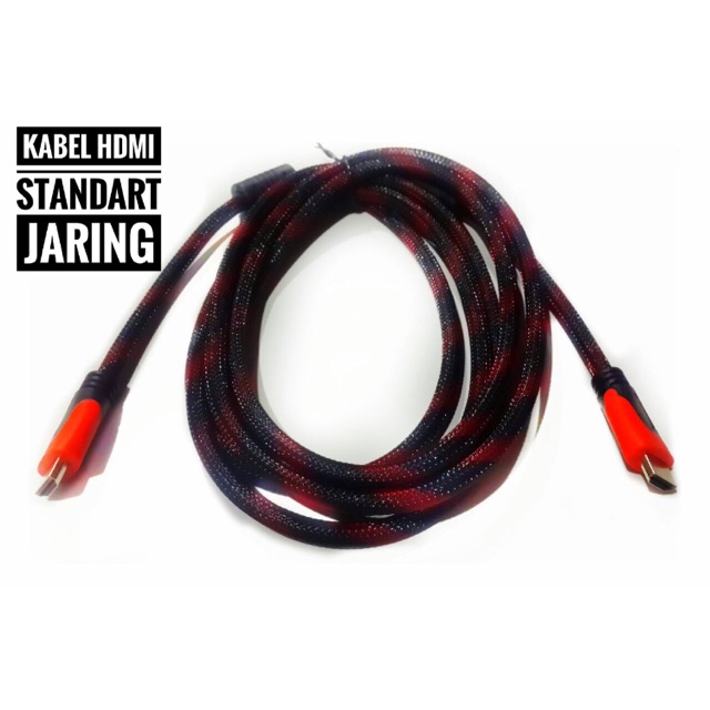 KABEL HDMI 1.5M SERAT JARING HDMI TO HDMI 1.5 m 1080P V1.4 3D HQ