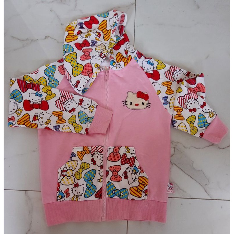 Jaket Anak Pink kittycat Perempuan/ Jaket anak 2 tahun-5 tahun/ Jaket anak ada kupluk nya lembut nyaman dipakai