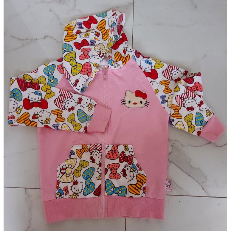 Jaket Anak Pink kittycat Perempuan/ Jaket anak 2 tahun-5 tahun/ Jaket anak ada kupluk nya lembut nyaman dipakai