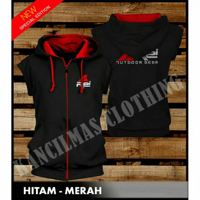 JAKET ZIPPER REI OUTDOOR GEAR MODEL ROMPI SIMPLE KEREN