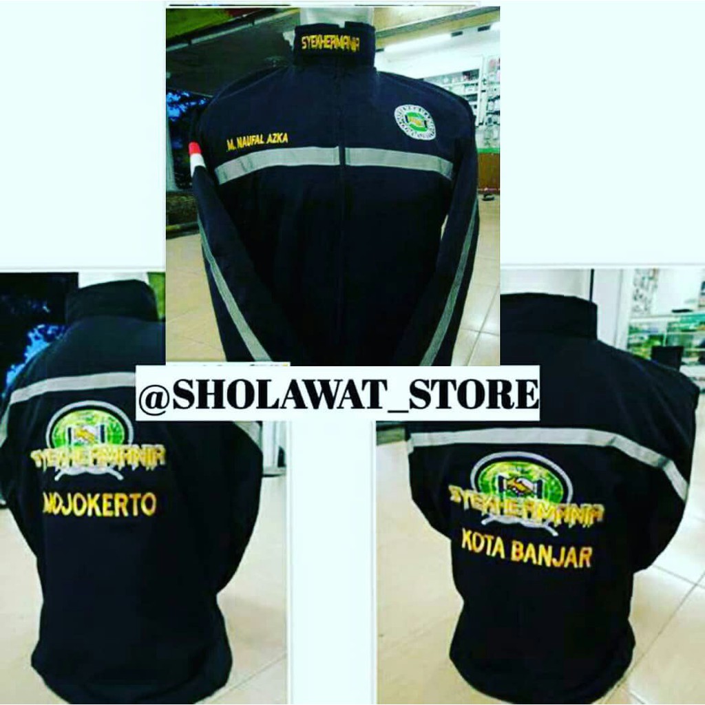 [FREE ONGKIR] JAKET SYEKHERMANIA CUSTOM, JAKET SYEKHERMANIA BORDIR NAMA DAN KOTA, JAKET SHOLAWAT SYE
