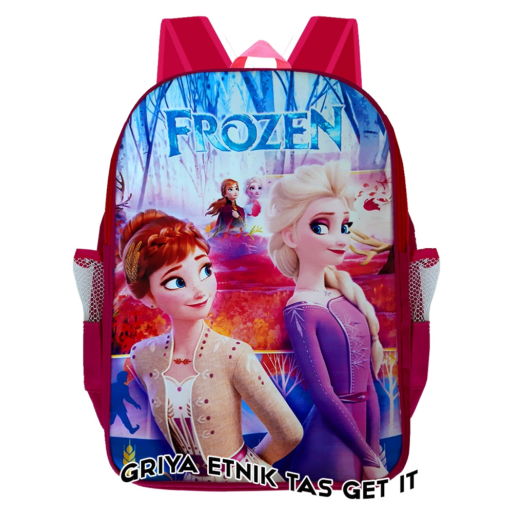 Tas Sekolah Anak Perempuan Murah Ransel Gendong SD Karakter Frozen Elsa Kitty