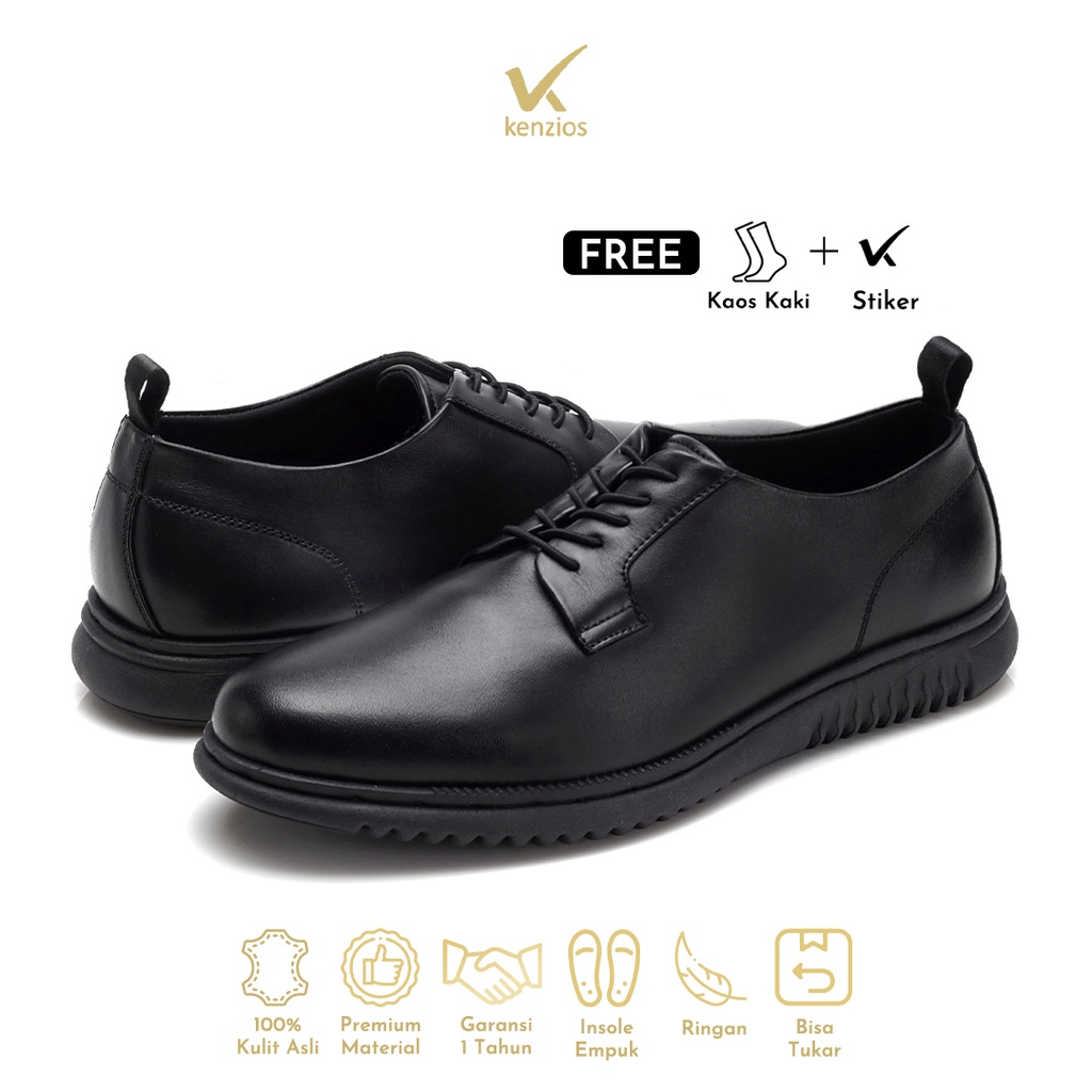 Kenzios Plato Black Series Sepatu Formal Pria