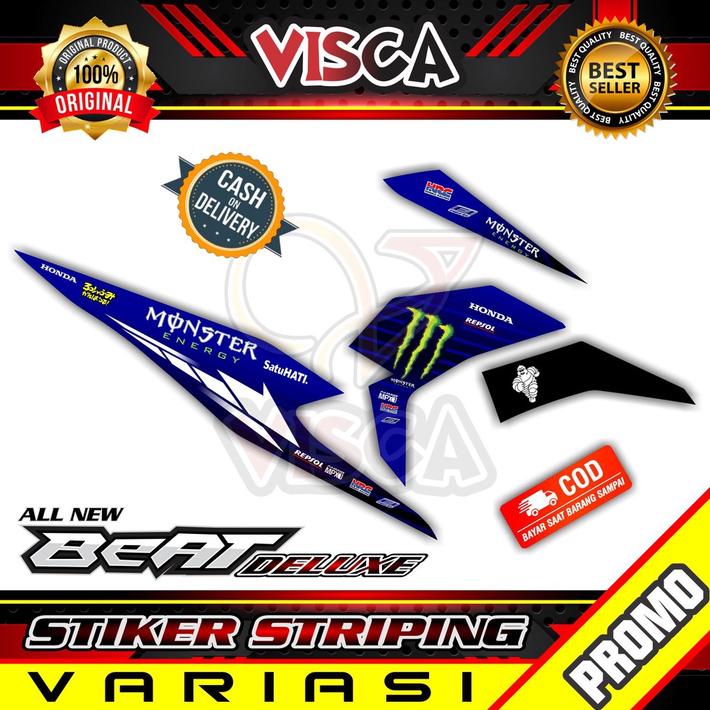 Striping Beat 2021 - Stiker Sticker Striping Variasi Lis Honda Beat 2021 - Striping Hologram Beat 20