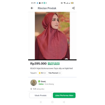 Ready Buttonscarves the Tapis slip on Red