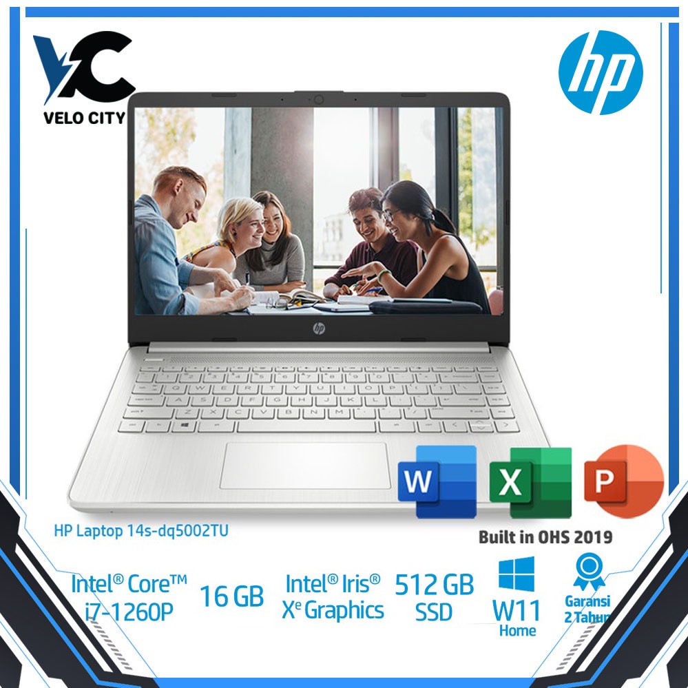 HP Laptop 14s-dq5002TU /14&quot;/IntelCore i7/16 GB /Intelirisx/512SDD Garansi Resmi