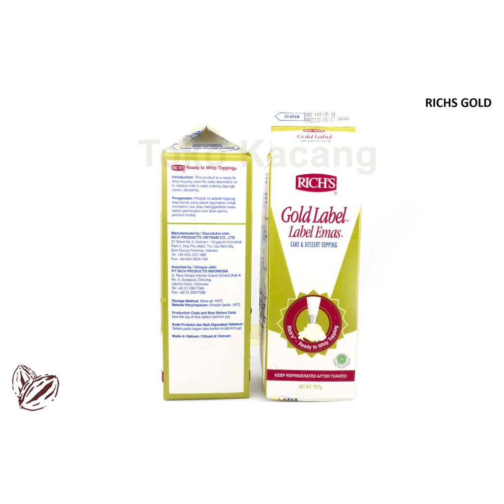

Whipping Cream RICHS Gold 907G
