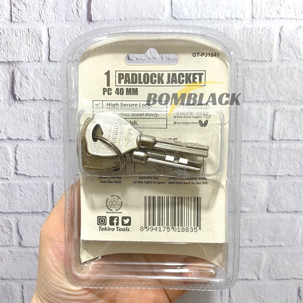 Gembok Jaket 40mm TEKIRO Pagar Rumah Stainless Steel Padlock Jacket