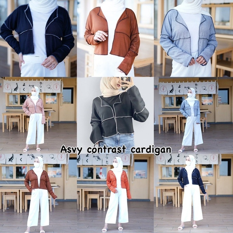 Asvy Contrast Cardigan Outer (LD 110 , P 45)