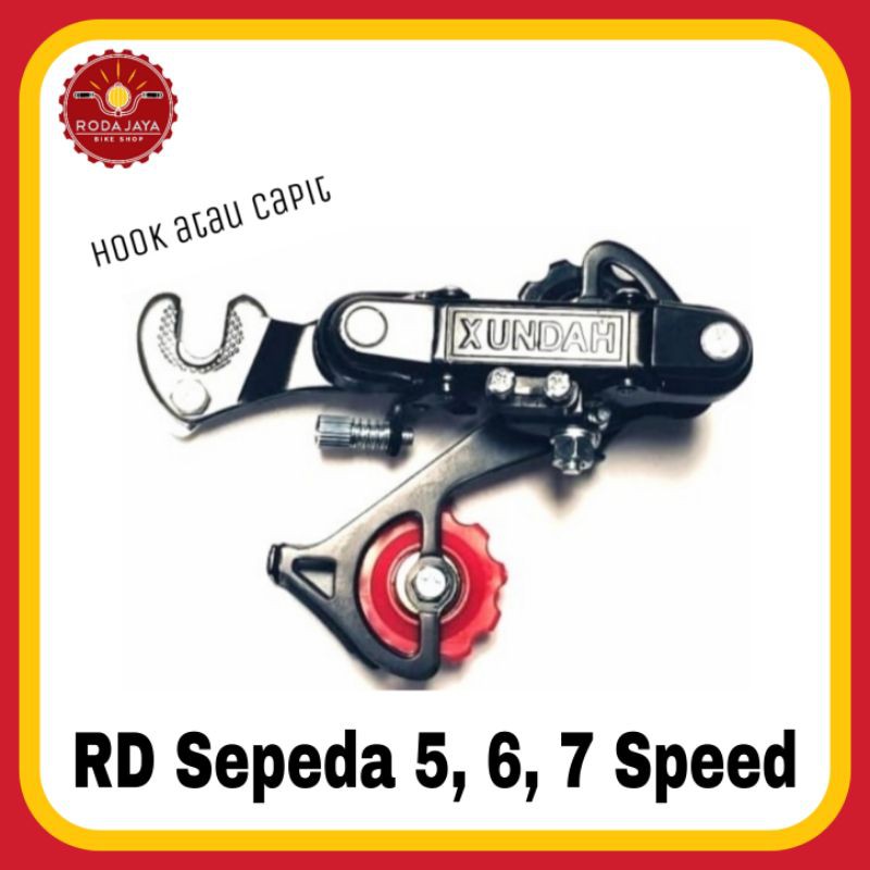 RD Rear Derailleur Sepeda Xundah Model Capit 5-7 Speed